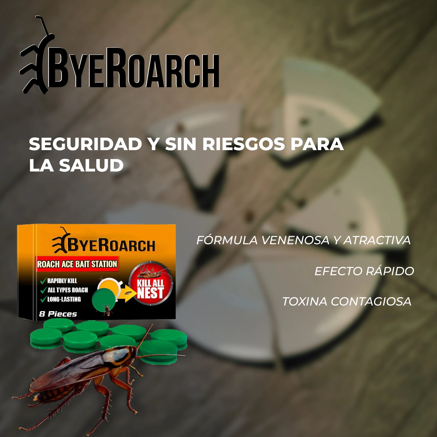 ByeRoach™ - Trampa con Cebo para cucarachas