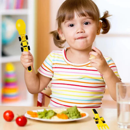 IndepDine™ - JUEGO DE HERRAMIENTAS DE COCINA PARA NIÑOS CREATIVOS - SET CUBIERTO + PLATO
