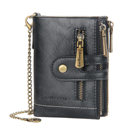 SecureZip Wallet™ - CARTERA VINTAGE CON DOBLE CREMALLERA Y MÚLTIPLES RANURAS PARA TARJETAS PARA HOMBRE