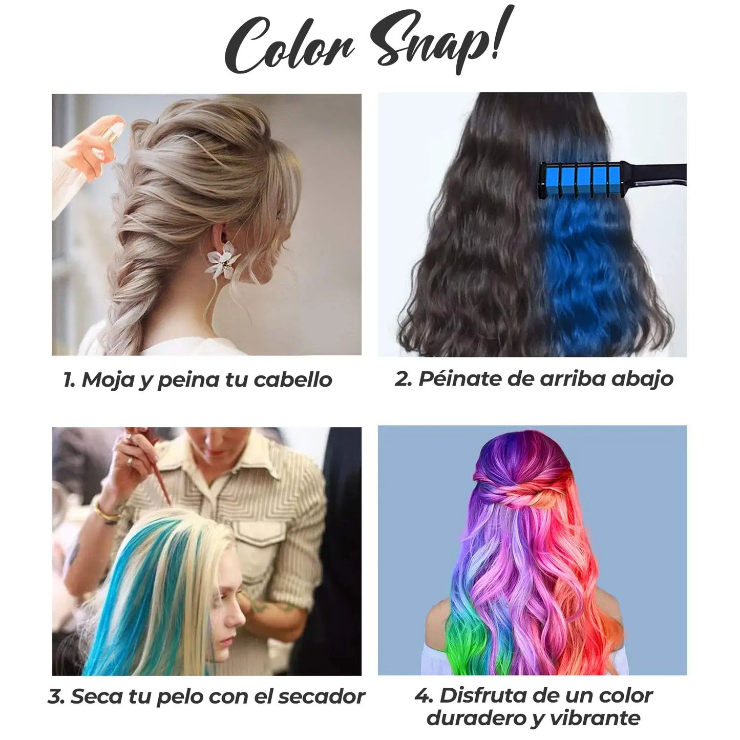 ColorSnap™ - Pigmentos de color naturales para teñido temporal