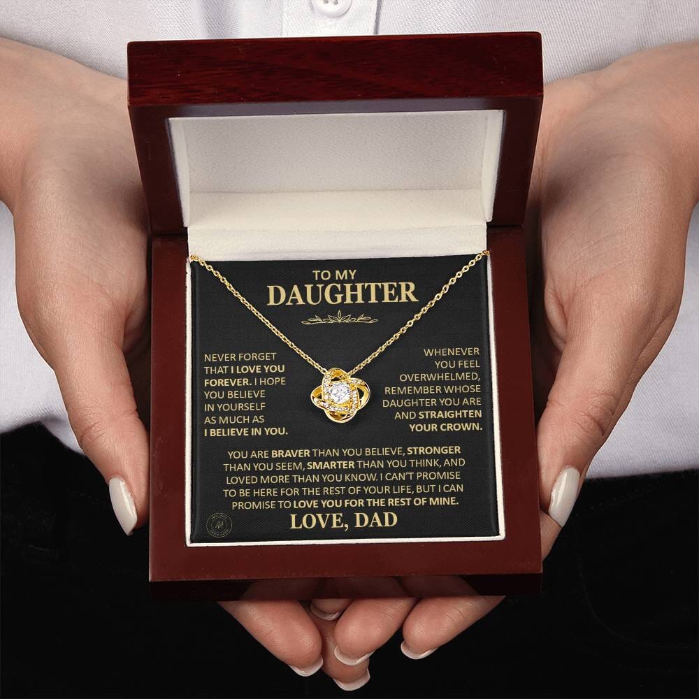 Beautiful Gift for Daughter From Dad "Never Forget That I Love You" Necklace Jewelry 