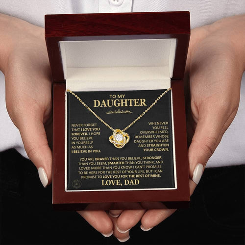 Beautiful Gift for Daughter From Dad "Never Forget That I Love You" Necklace Jewelry 