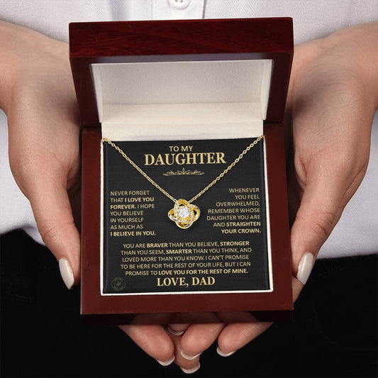 Beautiful Gift for Daughter From Dad "Never Forget That I Love You" Necklace Jewelry 
